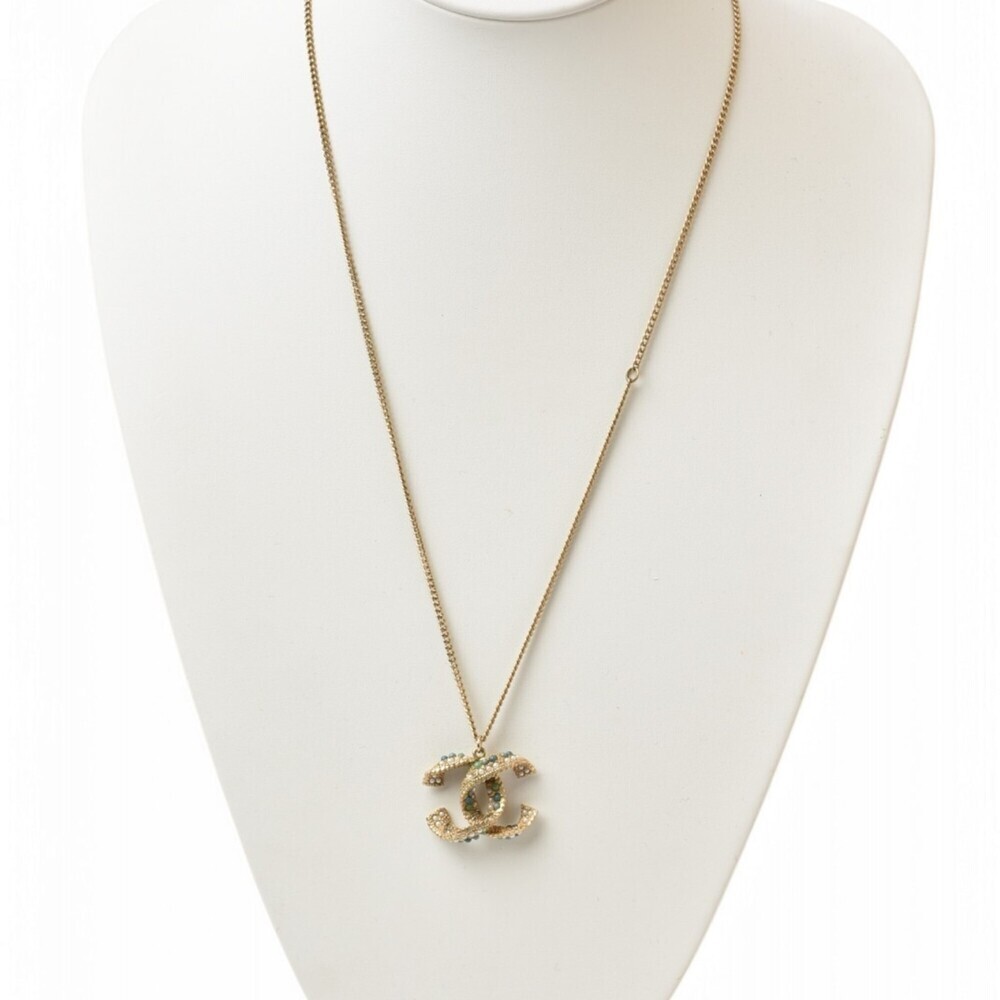 CHANEL Authentic Gold Logo Necklace - Picture 5 of 8